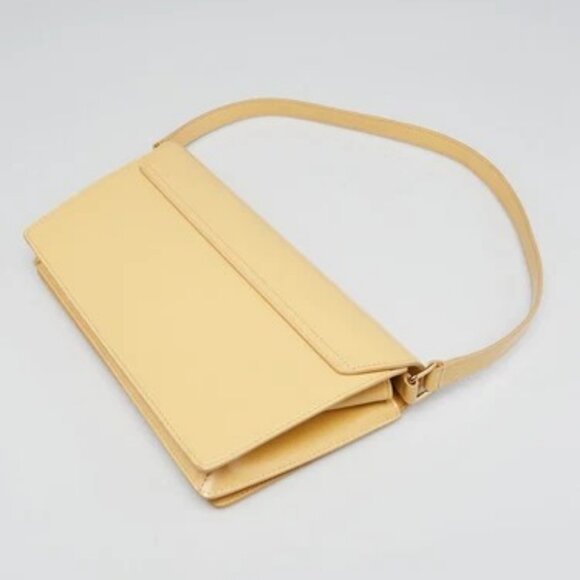 Celine Yellow Smooth Leather Triomphe Shoulder Bag - Picture 3 of 12